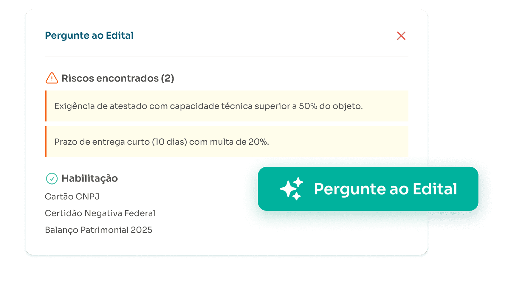 Analise editais
